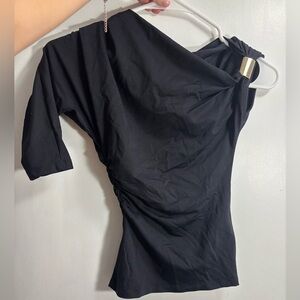 Zara Black Off-Shoulder Top